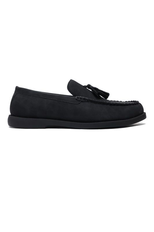 LUXE TASSEL COMFORT LOAFERS-BLACK