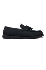 LUXE TASSEL COMFORT LOAFERS-BLACK