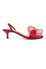 LUXE MESH WHISPER HEEL-RED