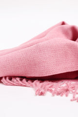 ELEGANT FRINGE SCARF-PINK