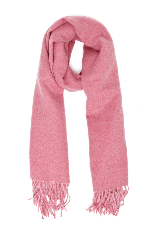 ELEGANT FRINGE SCARF-PINK