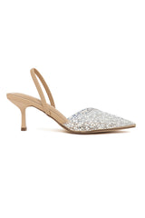 CRYSTAL BLOSSOM EMBELLISHED HEEL-NUDE-WHITE