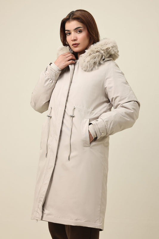 SHEARLING AVIATOR JACKET-CREAM