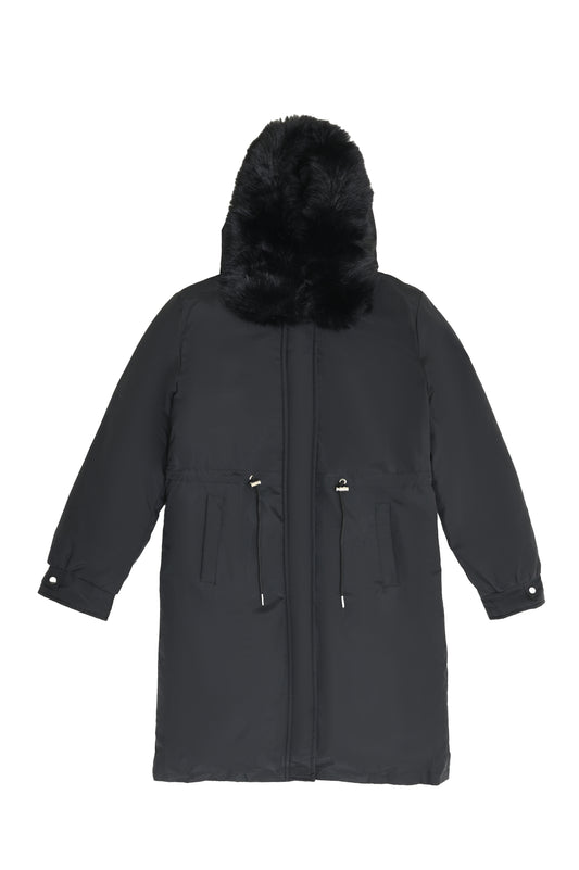 SHEARLING AVIATOR JACKET-BLACK
