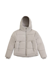 HIGH-NECK QUILTED PUFFER-BEIGE