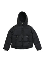 HIGH-NECK QUILTED PUFFER-BLACK