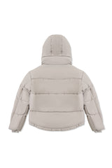 HIGH-NECK QUILTED PUFFER-BEIGE