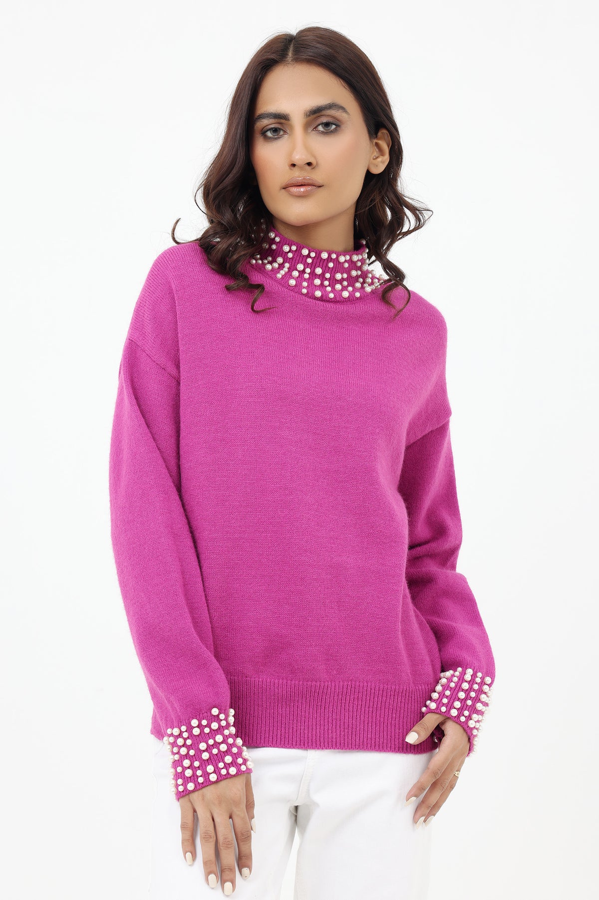 ALMAS SWEATER-Hot Pink