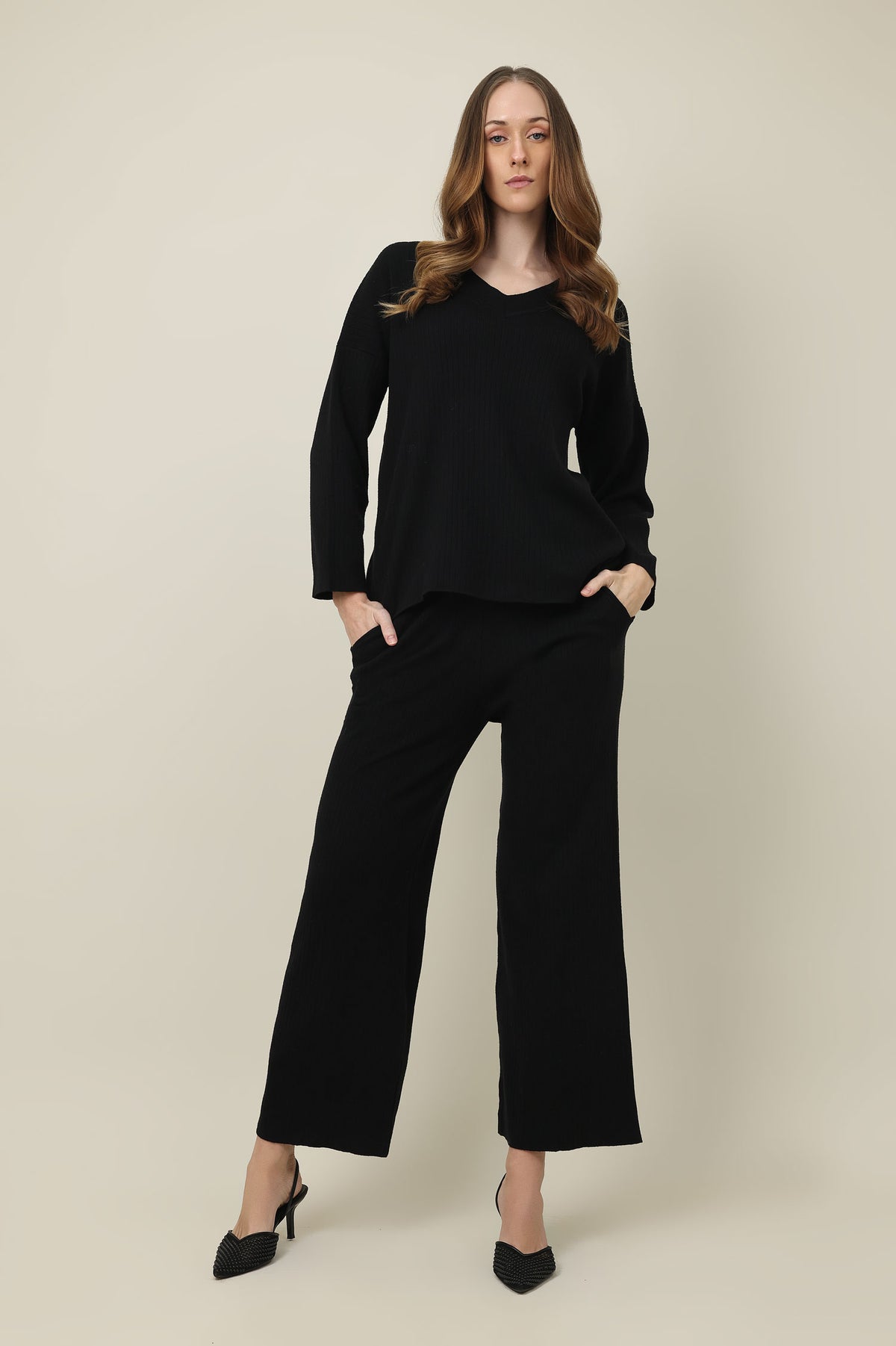 LINEA FLO CO-ORD-BLACK