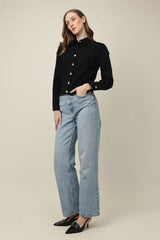 SLEEVELESS MONO SWEATER-BLACK