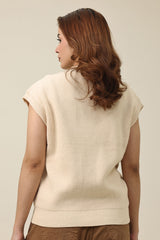 GENTLESTITCH CLASSIC VEST-BEIGE