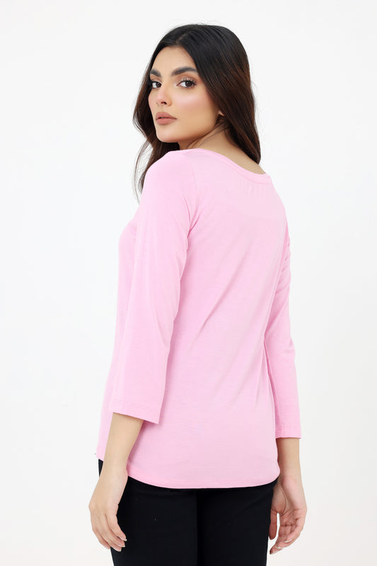 BASIC T SHIRT-PINK