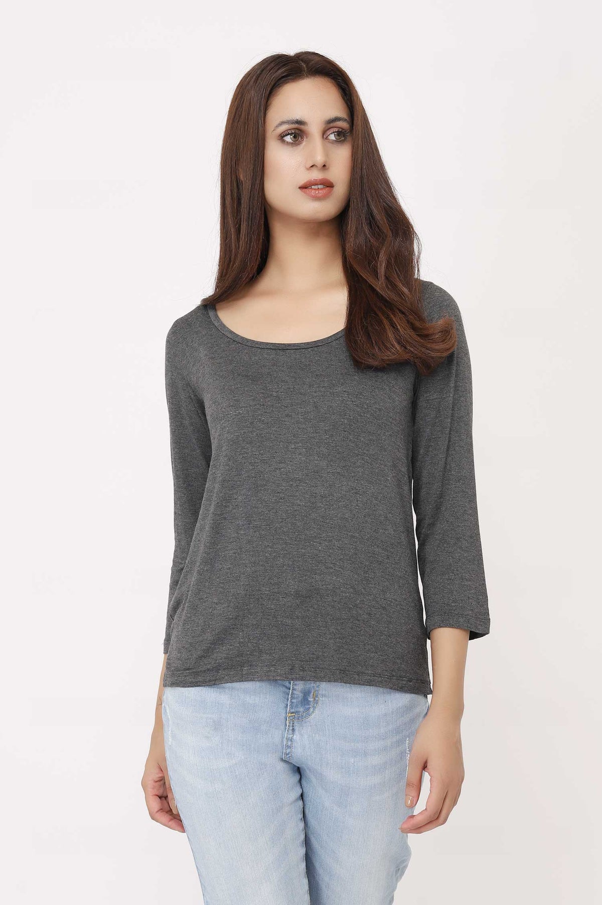 BASIC TSHIRT-DARK-GREY