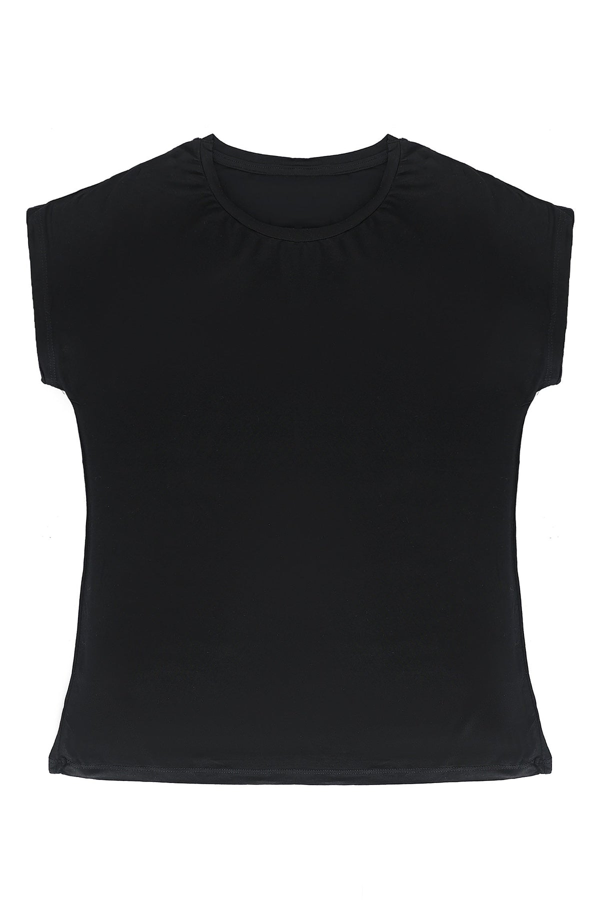 OVERSIZE PLAIN TEE-BLACK