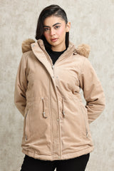 FLUFFY REVERSIBLE JACKET-KHAKI