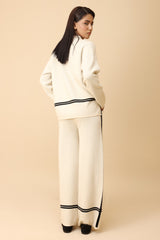 RELAXED KNITWEAR SUIT-BEIGE