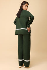 RELAXED KNITWEAR SUIT-GREEN