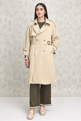 TAILORED TRENCH COAT-KHAKI