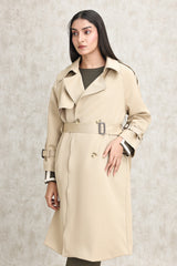 TAILORED TRENCH COAT-KHAKI