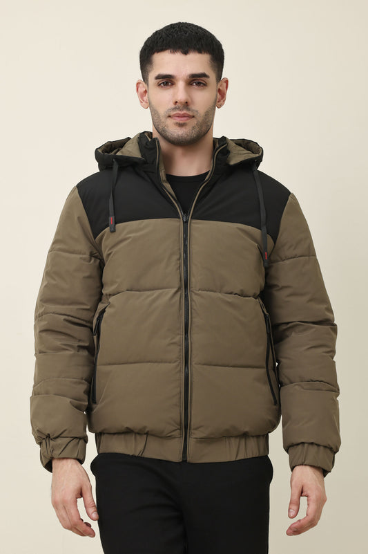 ALPINE BLOCK PUFFER JACKET-BLACK