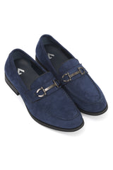 SUEDE LOAFERS-NAVY