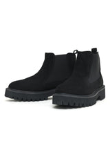 SUEDE BOOTS-BLACK