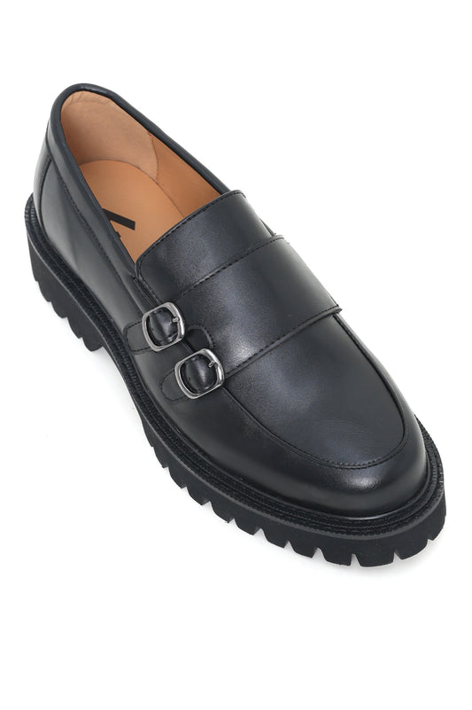 DOUBLE MONK LUXE LOAFERS-BLACK