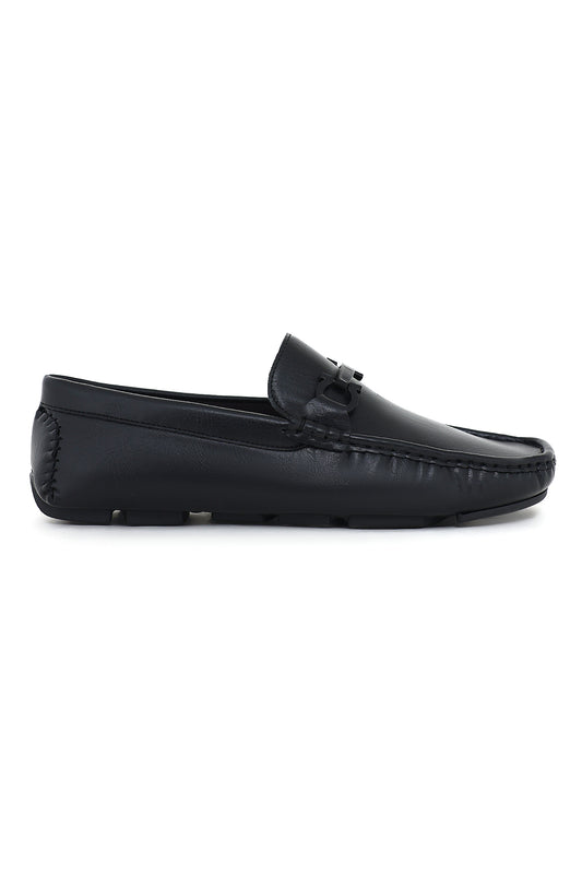 BUCKLE LUXE LOAFERS-BLACK
