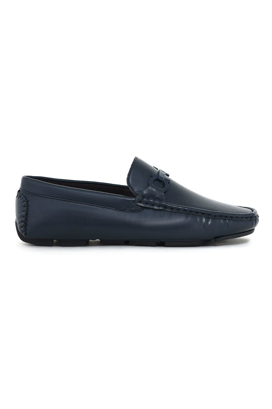 BUCKLE LUXE LOAFERS-NAVY