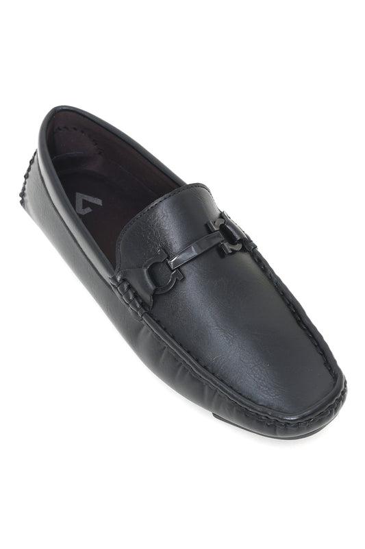 BUCKLE LUXE LOAFERS-BLACK