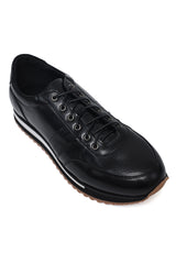 CASUAL COMFORT LACE-UP-BLACK