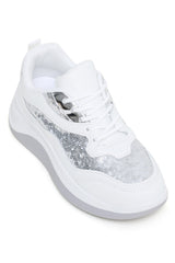 SEQUIN SNEAKERS-WHITE