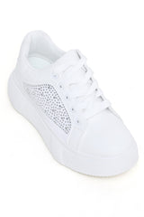 SEQUIN SNEAKERS-WHITE