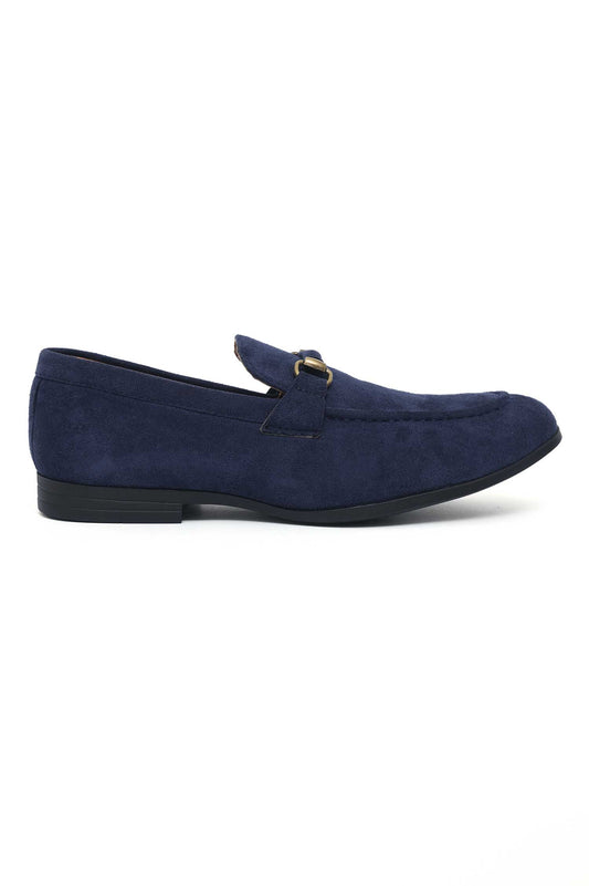 SUEDE SLIPONS-NAVY