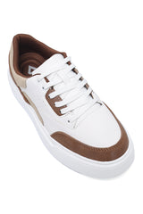CROSSWAY COMFORT SNEAKER-WHT/BROWN