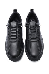 GRIDLINE COURT SNEAKER-BLACK