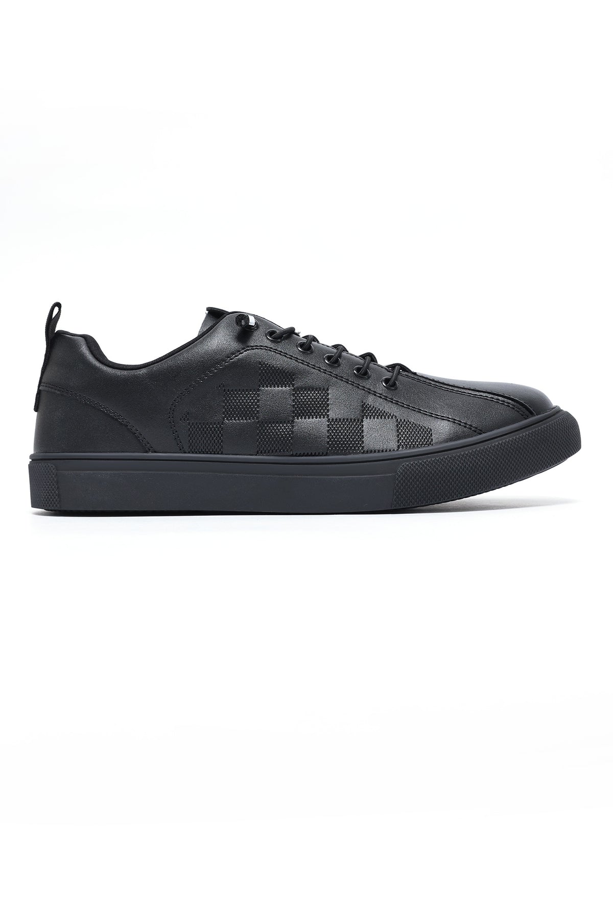 GRIDLINE COURT SNEAKER-BLACK