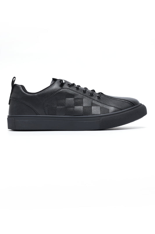 GRIDLINE COURT SNEAKER-BLACK