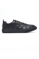 GRIDLINE COURT SNEAKER-BLACK