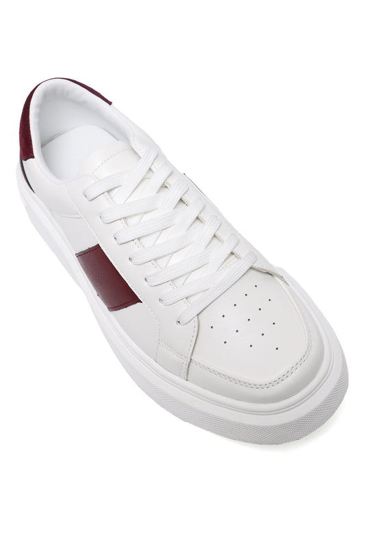 MOD VIBE SNEAKER-WHT/BURGUNDY