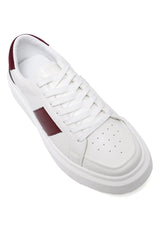 MOD VIBE SNEAKER-WHT/BURGUNDY