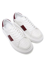 MOD VIBE SNEAKER-WHT/BURGUNDY