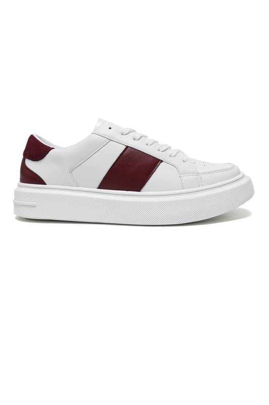 MOD VIBE SNEAKER-WHT/BURGUNDY