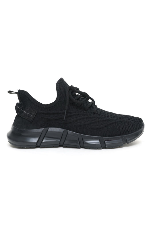 ALMAS KNIT SNEAKERS-BLACK