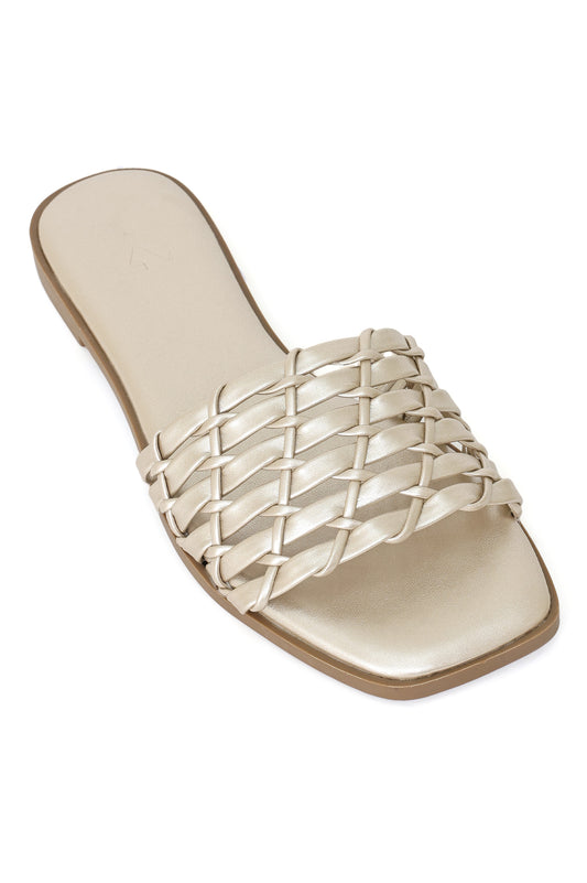 INTERWOVEN FLAT SLIDE-GOLD