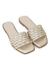 INTERWOVEN FLAT SLIDE-GOLD