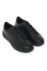 MEN'S CLASSICE LACE-UP SNEAKERS-BLACK