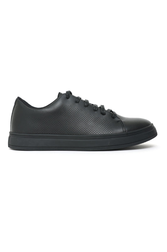 MEN'S CLASSICE LACE-UP SNEAKERS-BLACK