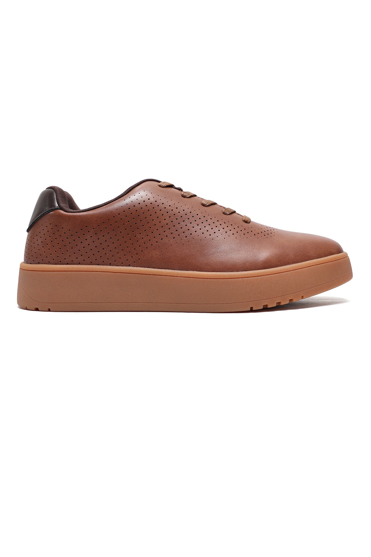 AERON PERFORATED CASUAL SNEAKERS-BROWN