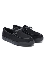 BOWLINE SUEDE LOAFER-BLACK